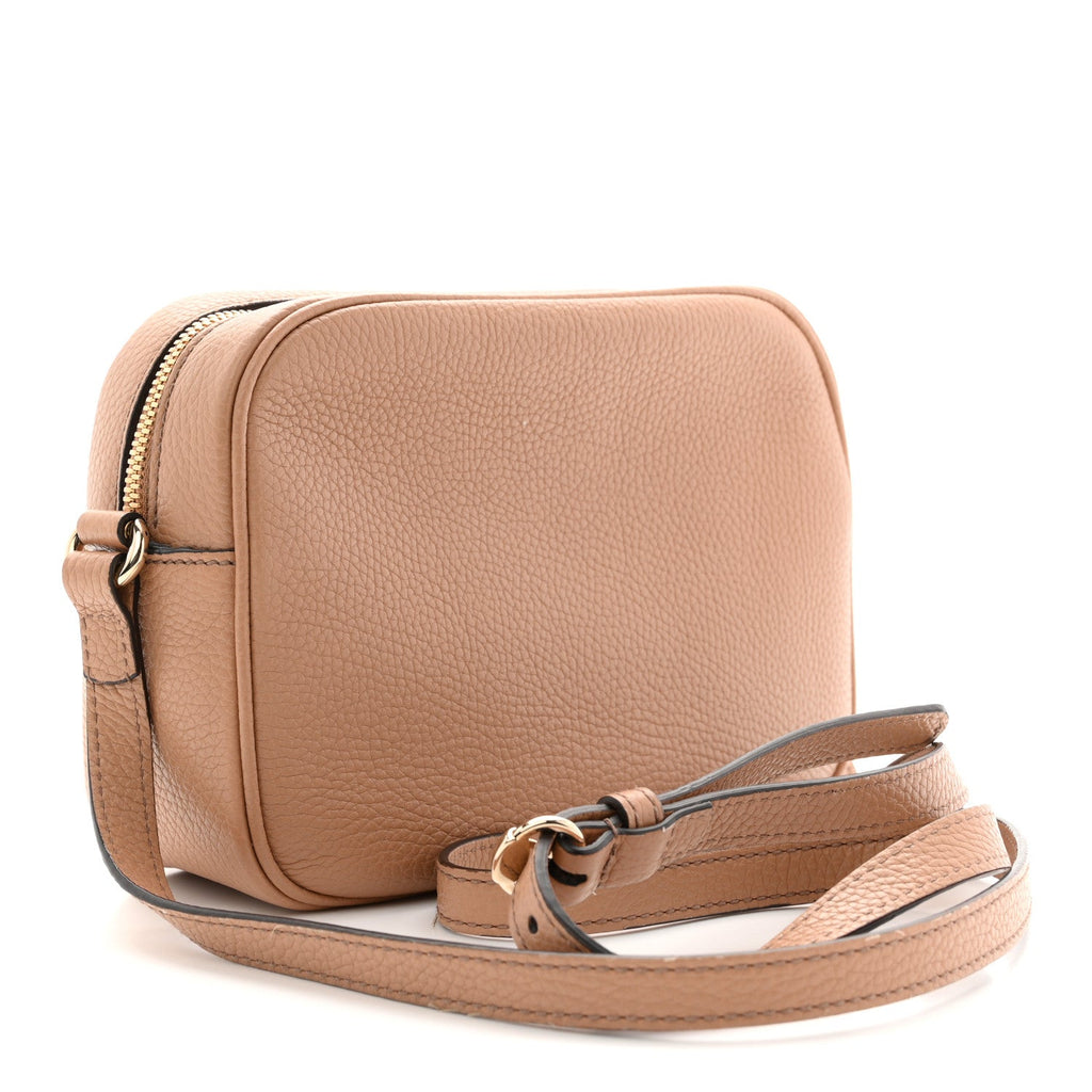 Pebbled Calfskin Small Soho Disco Bag Camelia product image 3, provided for visual reference and product detail review