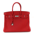 Togo Birkin 35 Rouge Casaque product image 1, provided for visual reference and product detail review