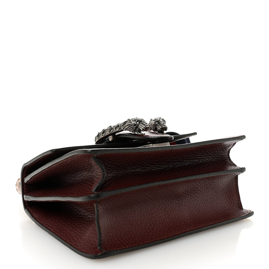 Dollar Calfskin Crystal Web Mini Dionysus Bamboo Top Handle Bag Vintage Bordeaux Black Diamond product image 4, provided for