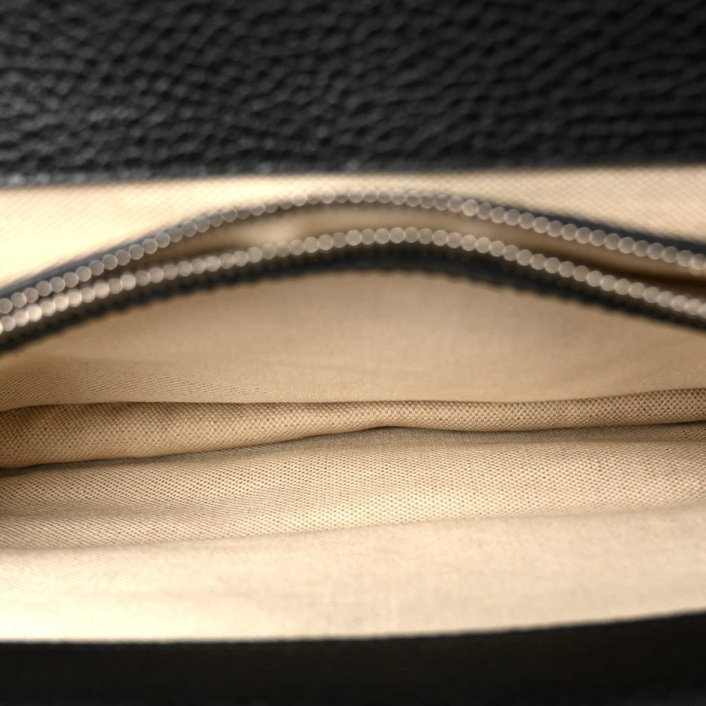 Pebbled Calfskin Small Dionysus Shoulder Bag Black product image 5, provided for visual reference and product detail review