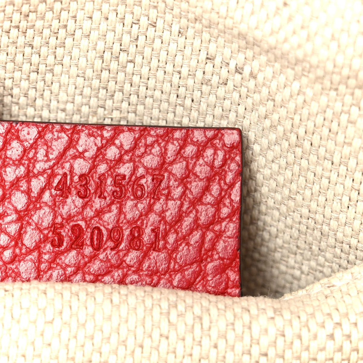 Dollar Calfskin Bi-Color Small Soho Disco Bag New Rosette Hibiscus Red product image 7, provided for visual reference and