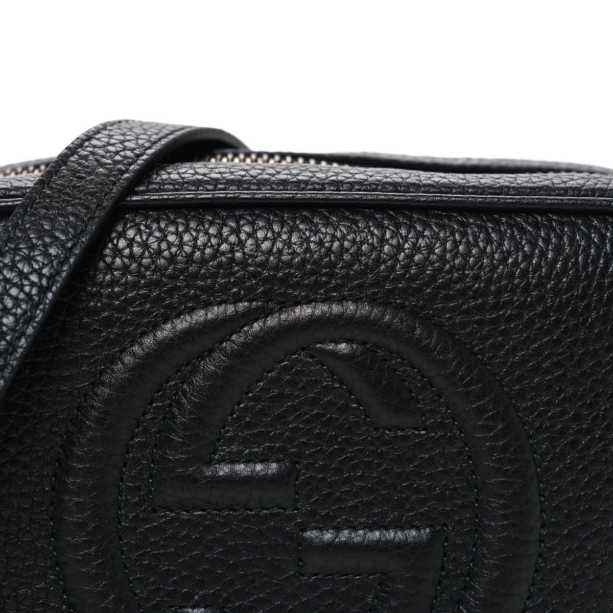 Pebbled Calfskin Mini Soho Disco Bag Black product image 8, provided for visual reference and product detail review