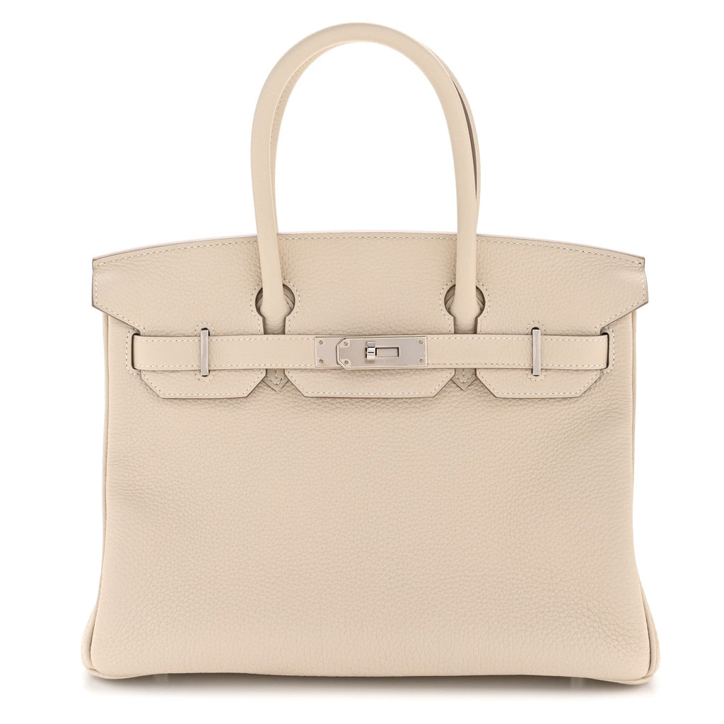 Taurillon Clemence Birkin 30 Craie product image 1, provided for visual reference and product detail review