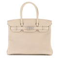 Taurillon Clemence Birkin 30 Craie product image 1, provided for visual reference and product detail review