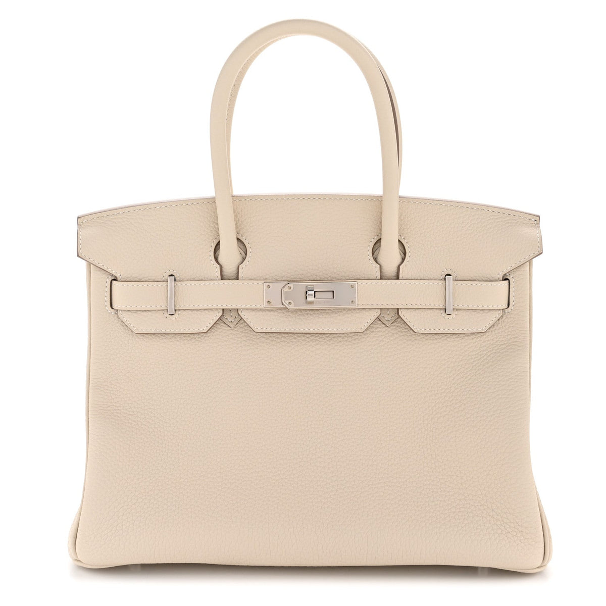 Taurillon Clemence Birkin 30 Craie product image 1, provided for visual reference and product detail review