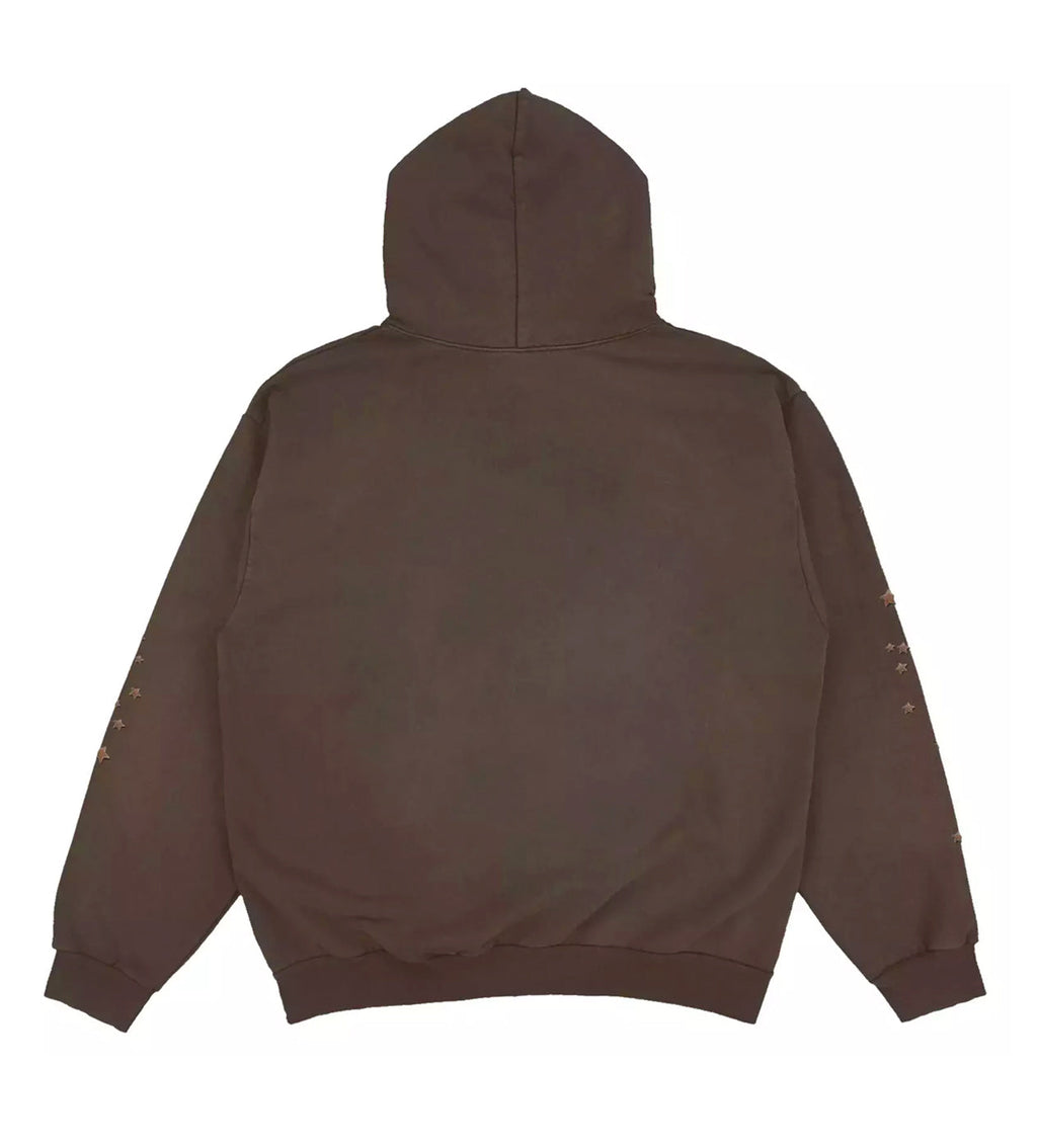 Sp5der 5star Rodeo Hoodie Brown (Complexcon Exclusive) product image 2, provided for visual reference and product detail