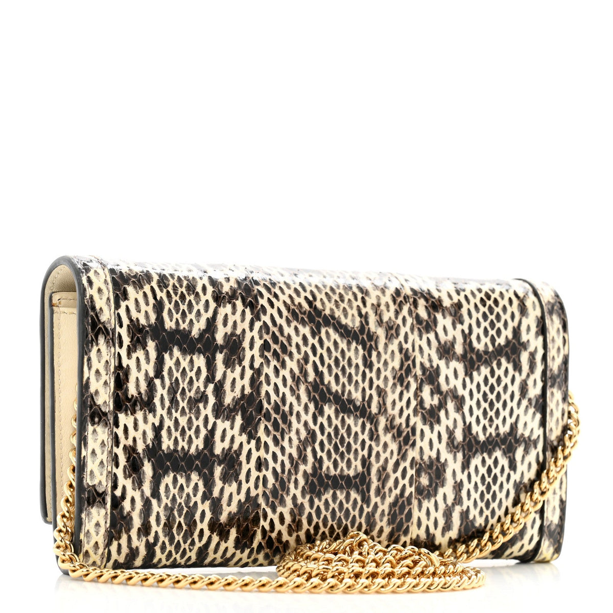Snakeskin GG Ophidia Wallet On Chain Roccia product image 3, provided for visual reference and product detail review