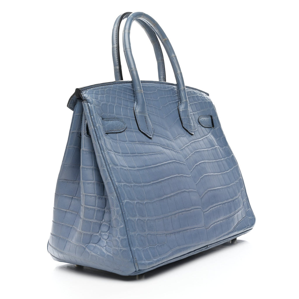 Matte Porosus Crocodile Birkin 30 Bleu Brighton product image 5, provided for visual reference and product detail review