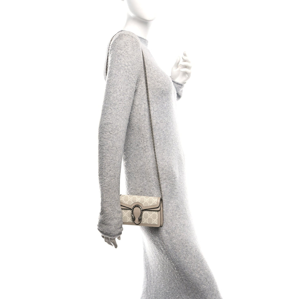 GG Supreme Monogram Textured Dollar Calfskin Super Mini Dionysus Shoulder Bag Beige Mystic White Oatmeal product image 2,