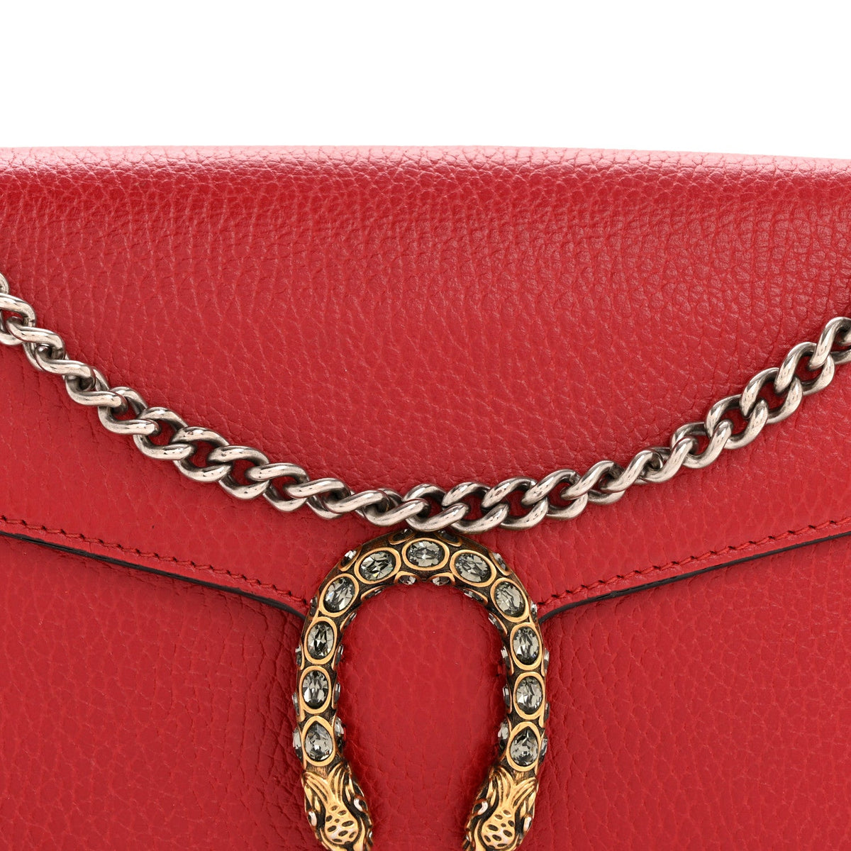 Calfskin Mini Dionysus Chain Wallet Hibiscus Red product image 8, provided for visual reference and product detail review
