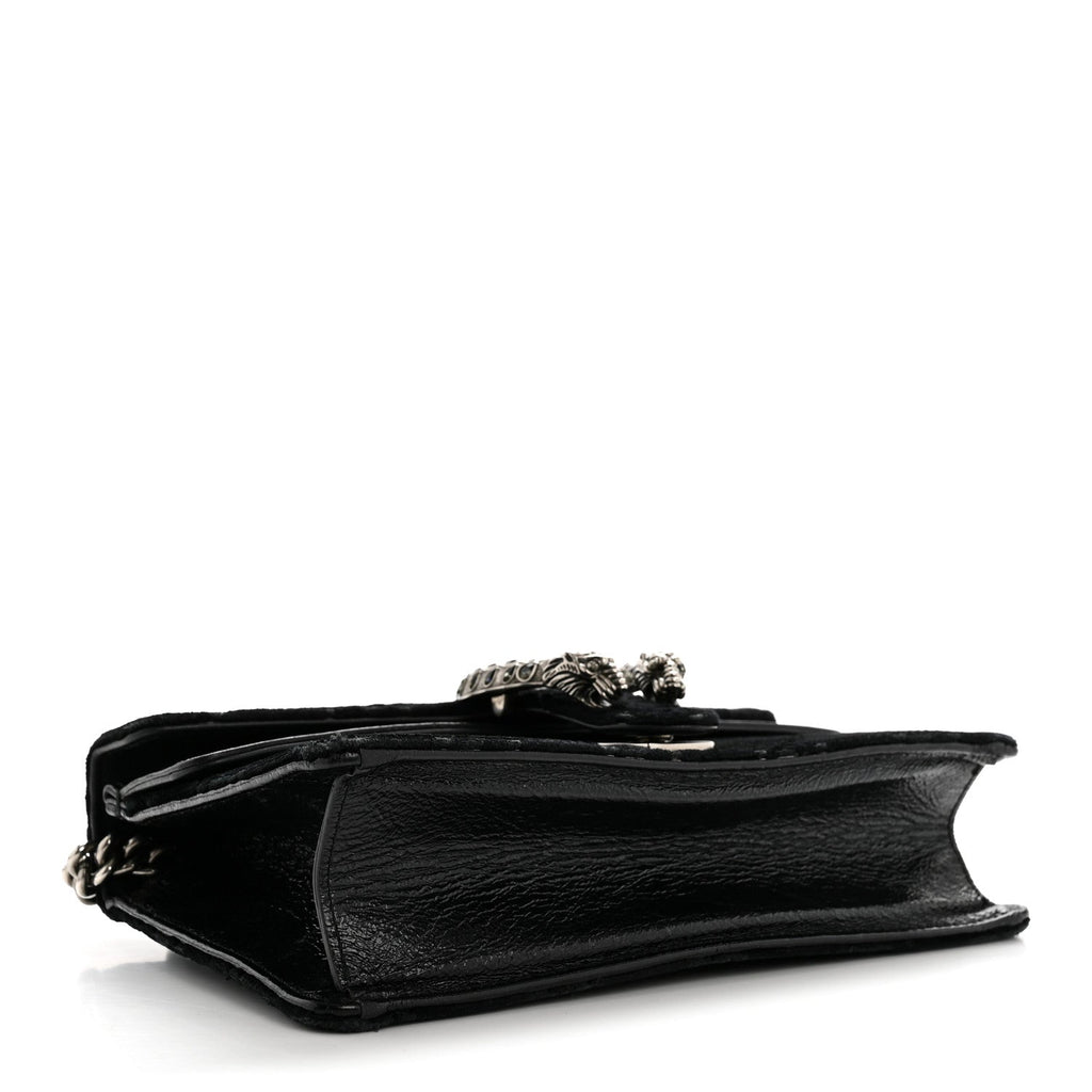 Velvet Skipper Crystal GG Monogram Small Dionysus Shoulder Bag Black Black Diamond product image 4, provided for visual