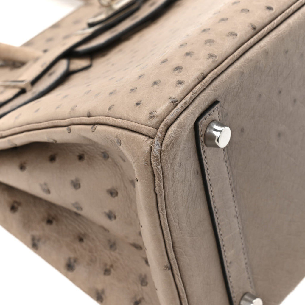 Ostrich Birkin 30 Mousse product image 9, provided for visual reference and product detail review