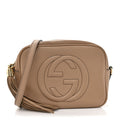 Pebbled Calfskin Small Soho Disco Bag Rose Beige product image 1, provided for visual reference and product detail review