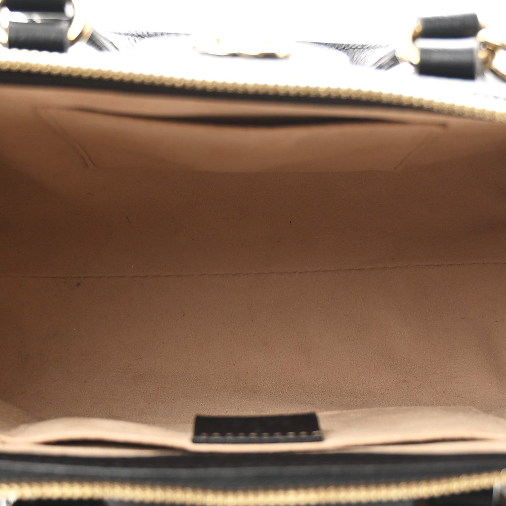 Textured Calfskin Web Small Ophidia Tote Bag Black product image 5, provided for visual reference and product detail review