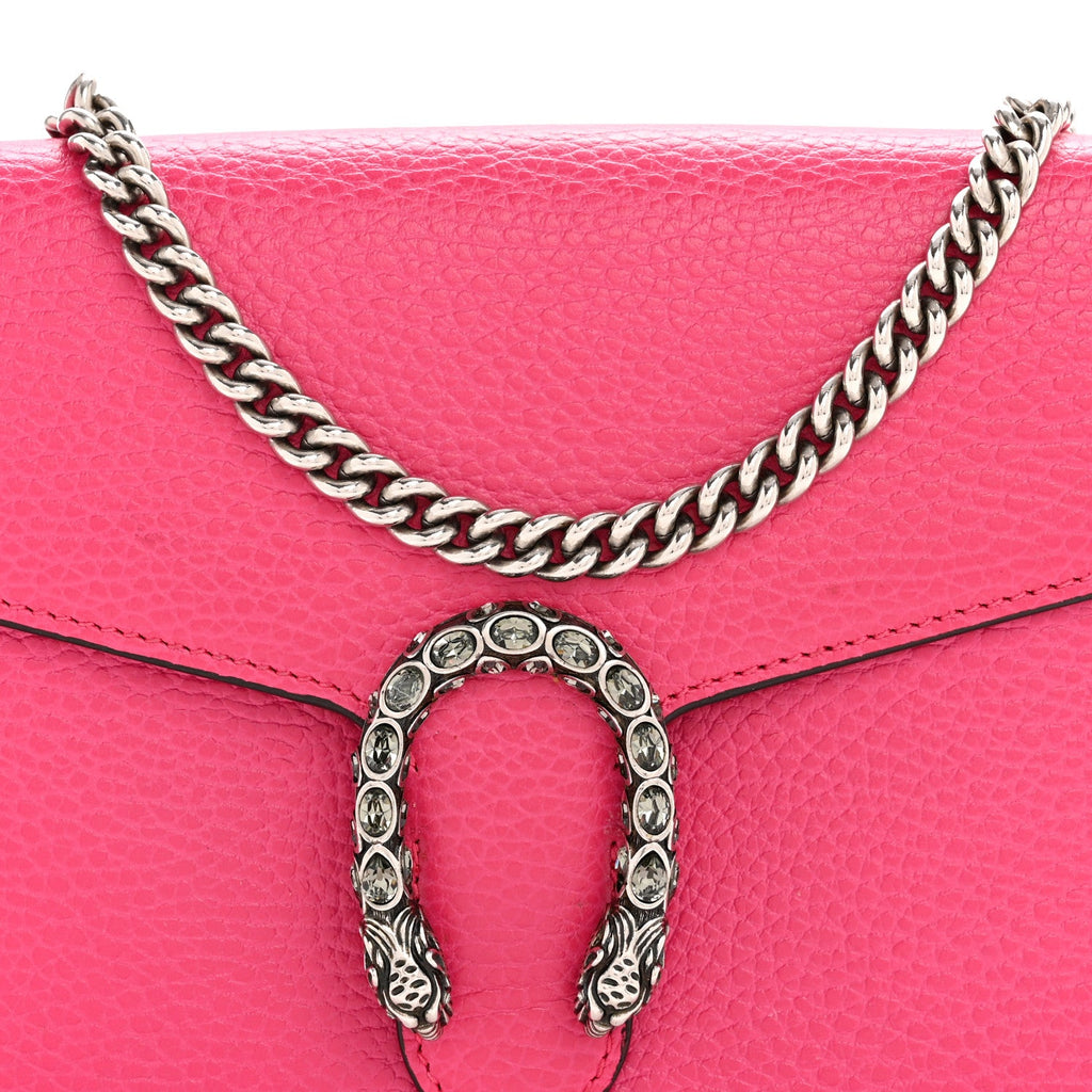 Dollar Calfskin Crystal Mini Dionysus Chain Wallet Box Pink product image 8, provided for visual reference and product