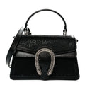 Satin Crystal GG Monogram Mini Dionysus Top Handle Bag Black product image 1, provided for visual reference and product