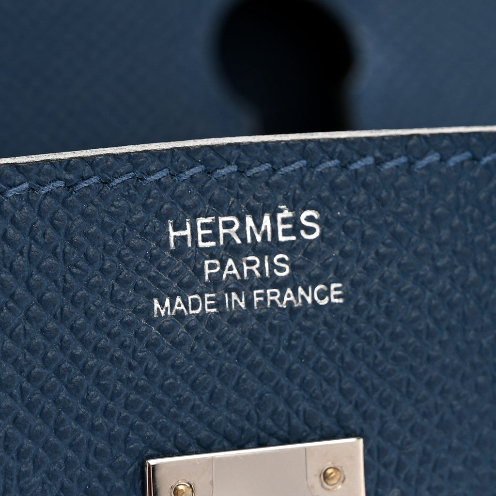 Epsom Tri-Color Birkin 25 Deep Bleu Bleu Hydra Black product image 6, provided for visual reference and product detail review