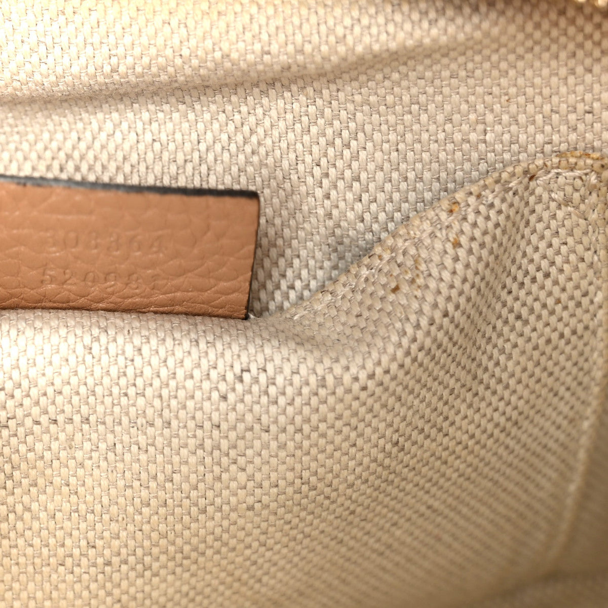 Pebbled Calfskin Small Soho Disco Bag Rose Beige product image 7, provided for visual reference and product detail review