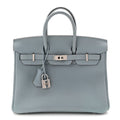 Togo Verso Birkin 25 Bleu Lin Chai product image 1, provided for visual reference and product detail review