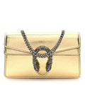 Metallic Calfskin Super Mini Dionysus Shoulder Bag Gold product image 1, provided for visual reference and product detail