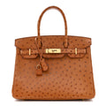 Ostrich Birkin 30 Cognac product image 1, provided for visual reference and product detail review