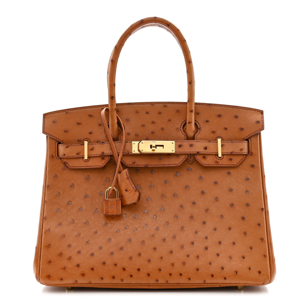 Ostrich Birkin 30 Cognac product image 1, provided for visual reference and product detail review