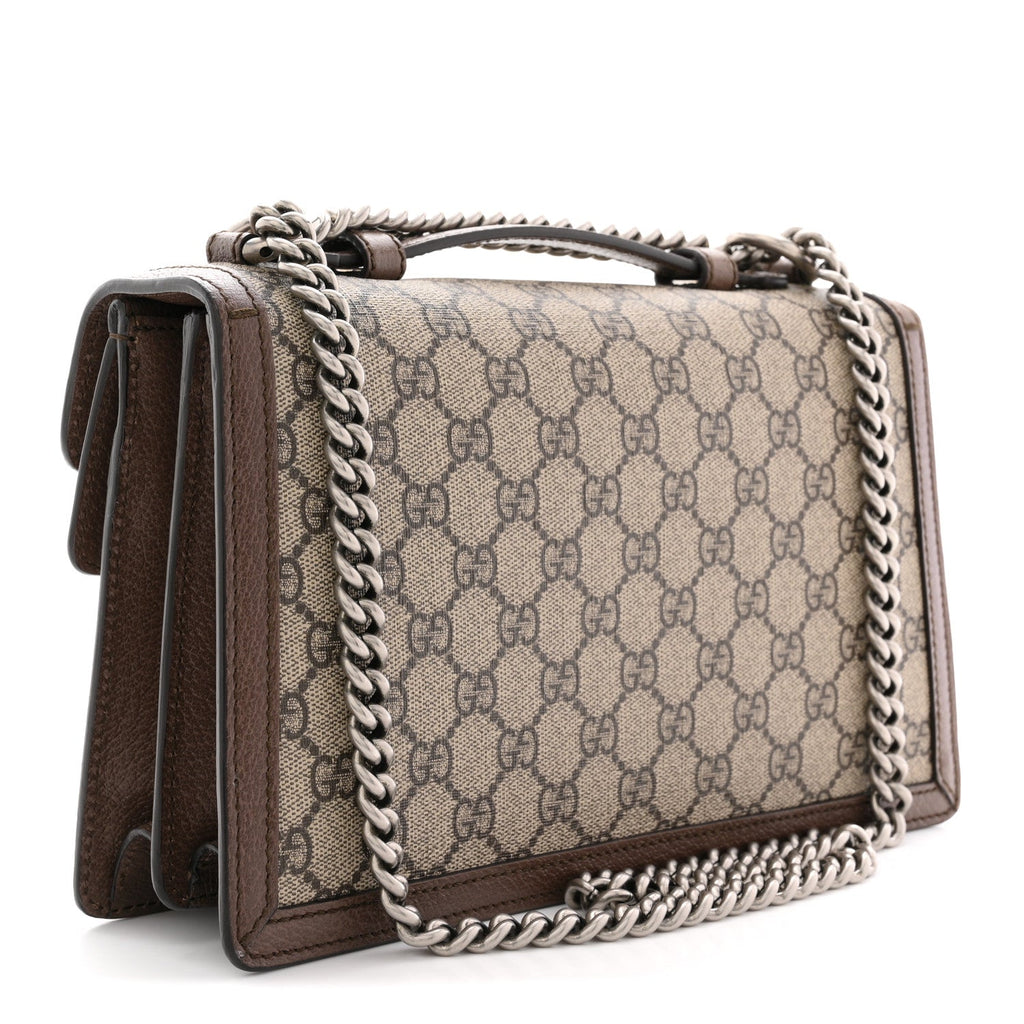 GG Supreme Monogram Textured Dollar Calfskin Top Handle Dionysus Shoulder Bag Beige Ebony New Acero product image 3,
