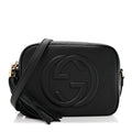 Pebbled Calfskin Small Soho Disco Bag Black product image 1, provided for visual reference and product detail review