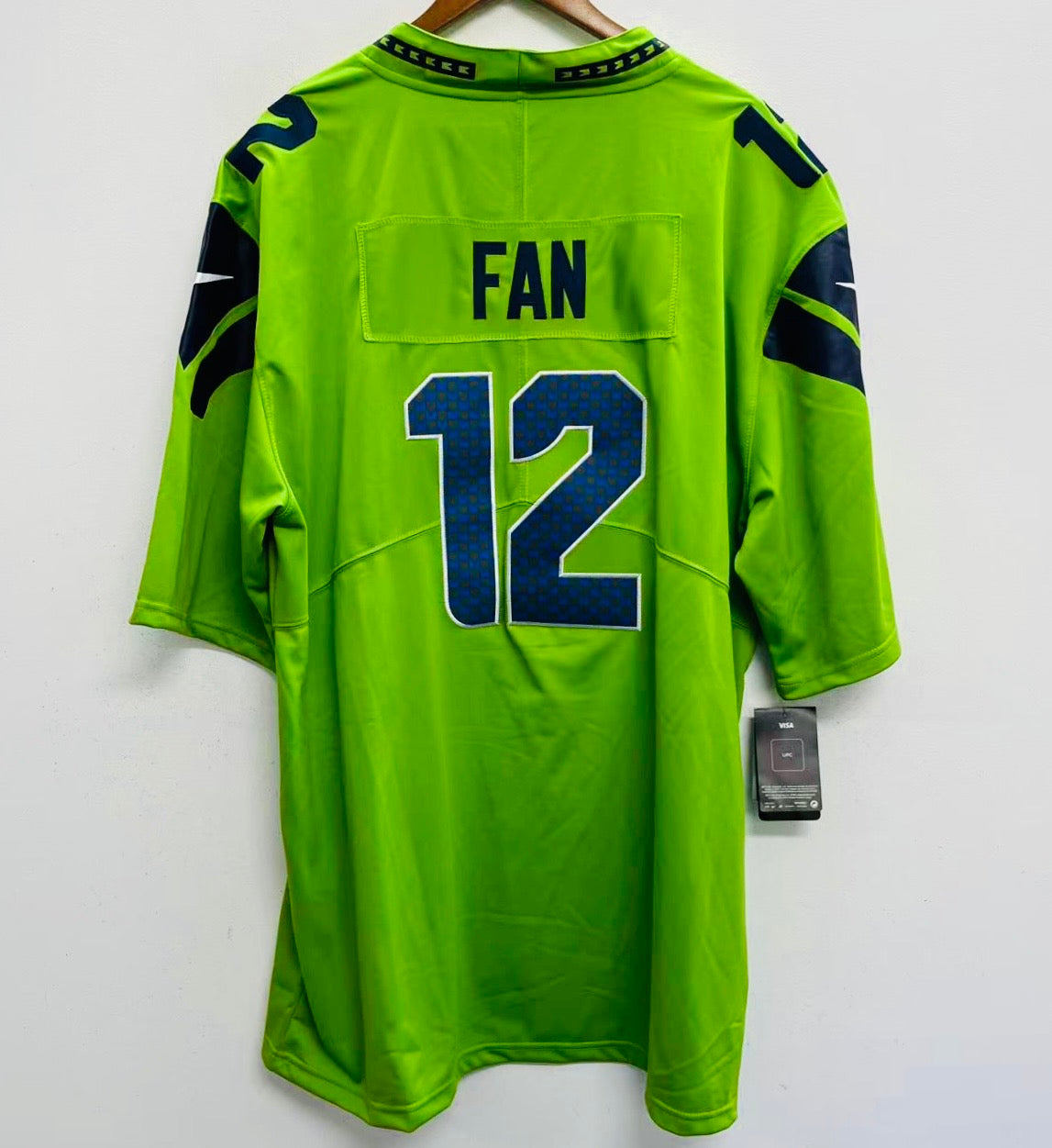 Seattle Seahawks 12 FAN Official NFL Jersey Nike neon green product image 1