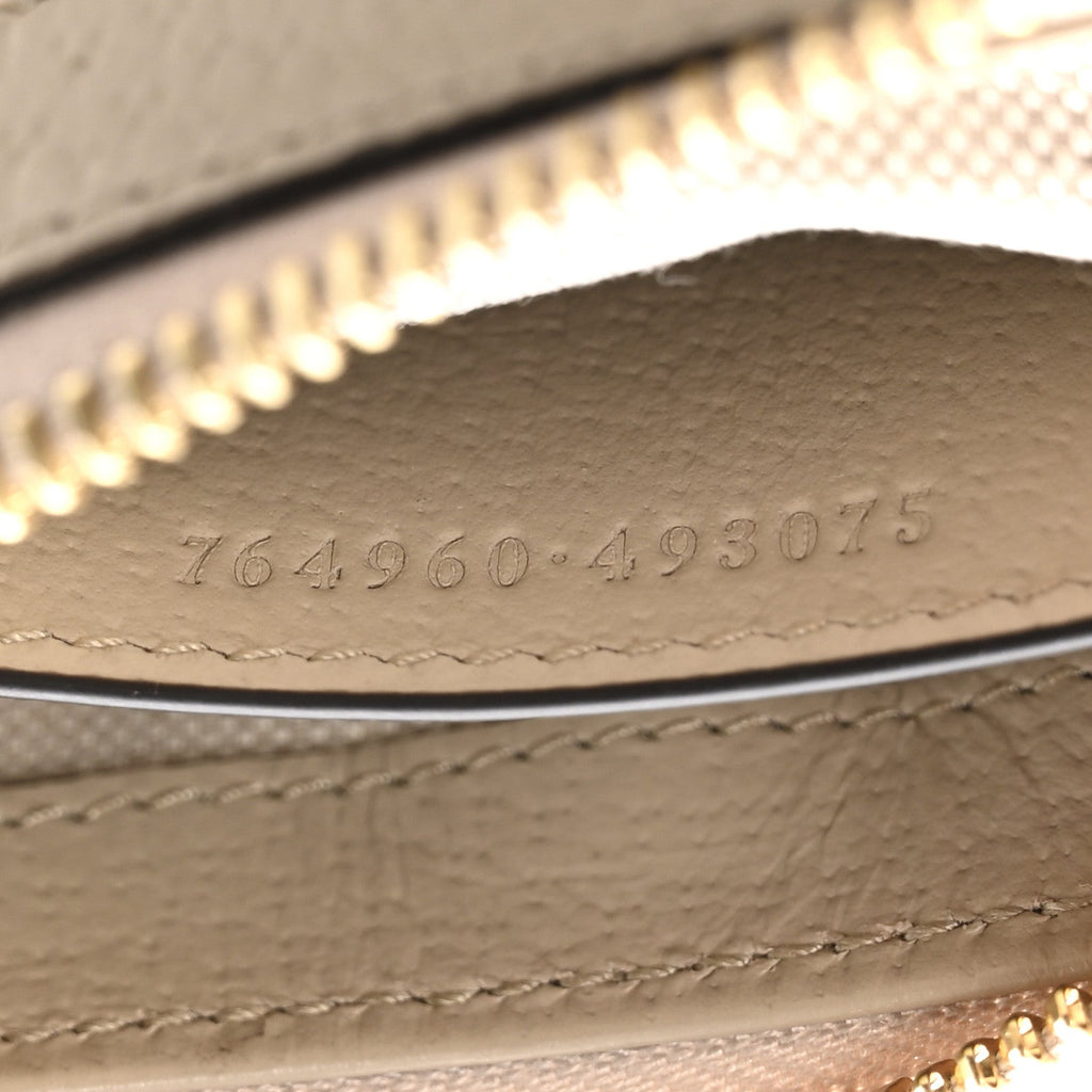 GG Supreme Monogram Textured Dollar Calfskin Web Mini Ophidia GG Handbag Beige Mystic White Oatmeal product image 7,