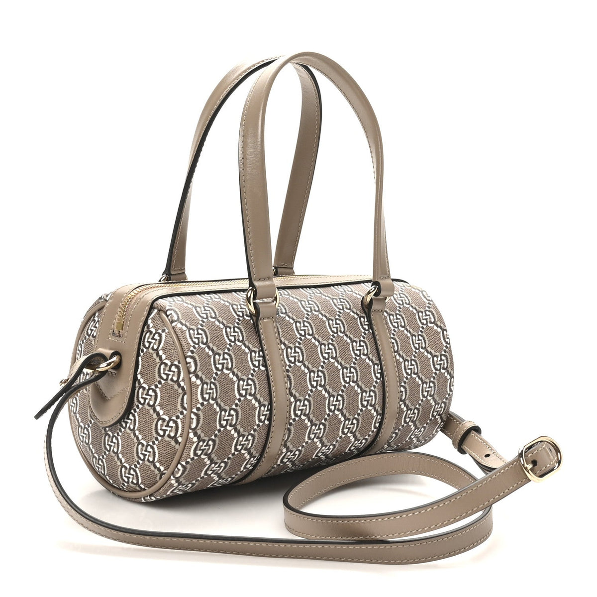 GG Shadow Monogram Ophidia Top Handle Bowler Bag Taupe product image 3, provided for visual reference and product detail