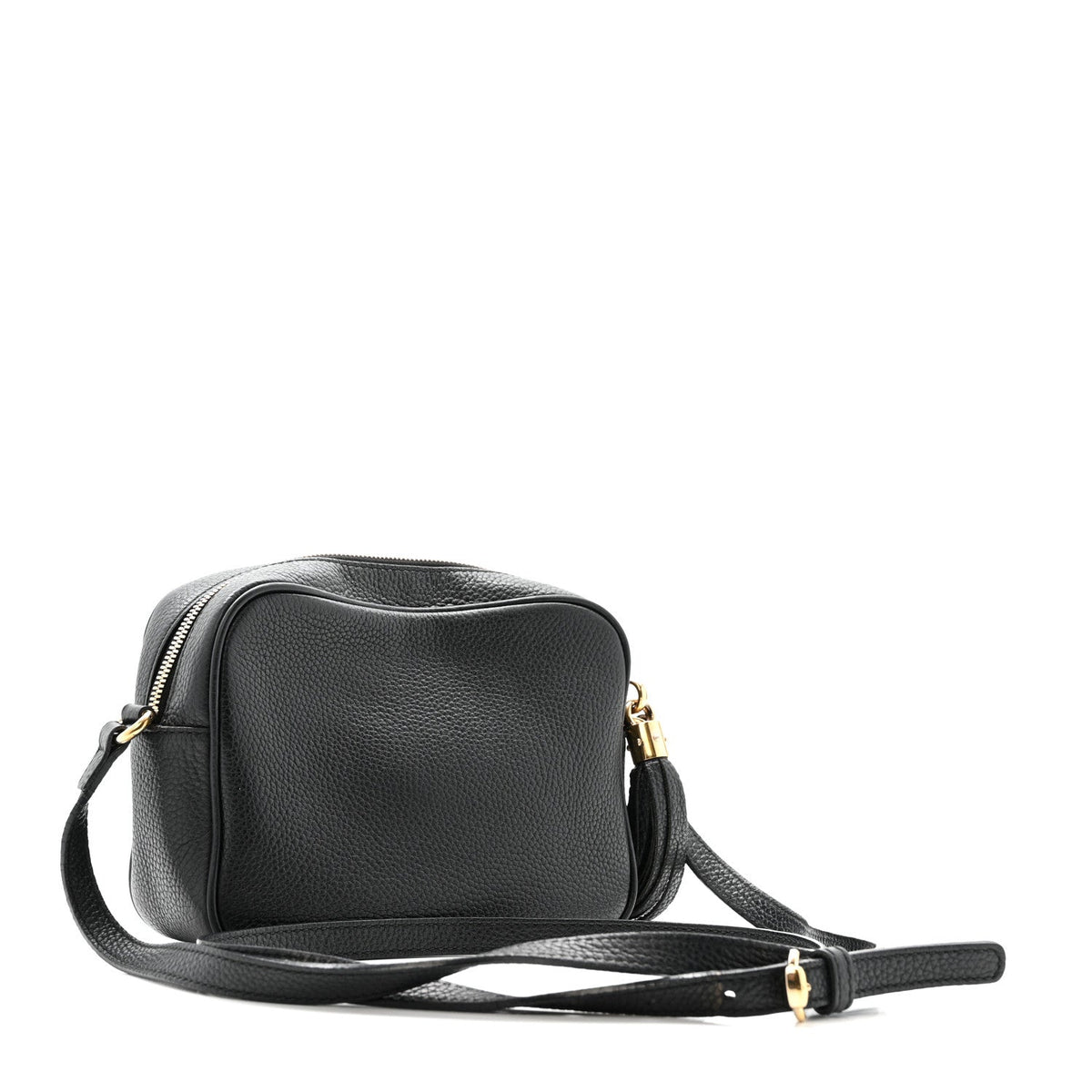Pebbled Calfskin Small Soho Disco Bag Black product image 3, provided for visual reference and product detail review