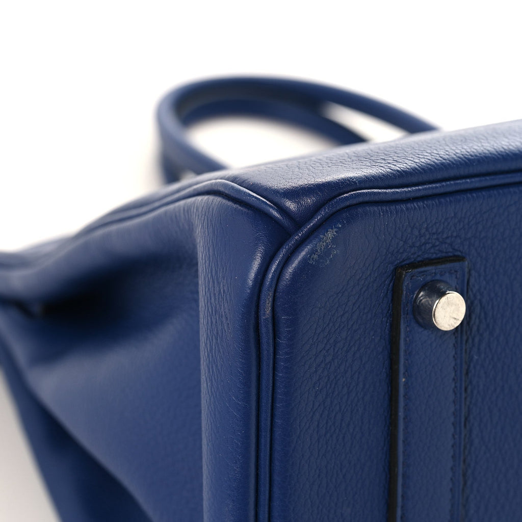 Taurillon Novillo Sea Surf and Fun Birkin 35 Bleu Saphir product image 11, provided for visual reference and product detail