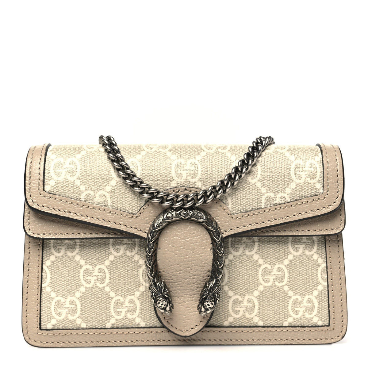 GG Supreme Monogram Textured Dollar Calfskin Super Mini Dionysus Shoulder Bag Beige Mystic White Oatmeal product image 1,