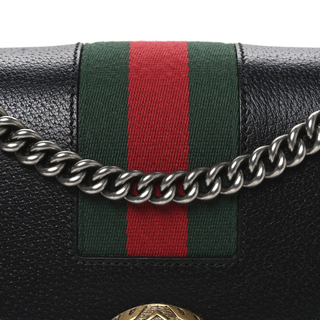 Calfskin Web Small Dionysus Shoulder Bag Black product image 8, provided for visual reference and product detail review