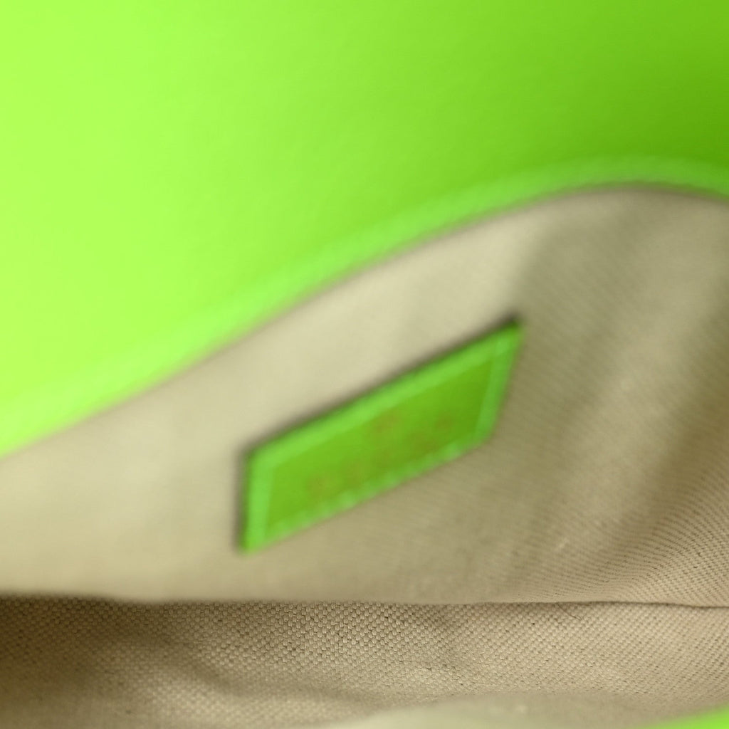 GG Supreme Monogram Web Small Ophidia Belt Bag Beige Ebony Electric Green product image 5, provided for visual reference and