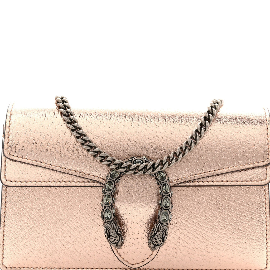 Metallic Calfskin Super Mini Dionysus Shoulder Bag Rose Gold product image 7, provided for visual reference and product