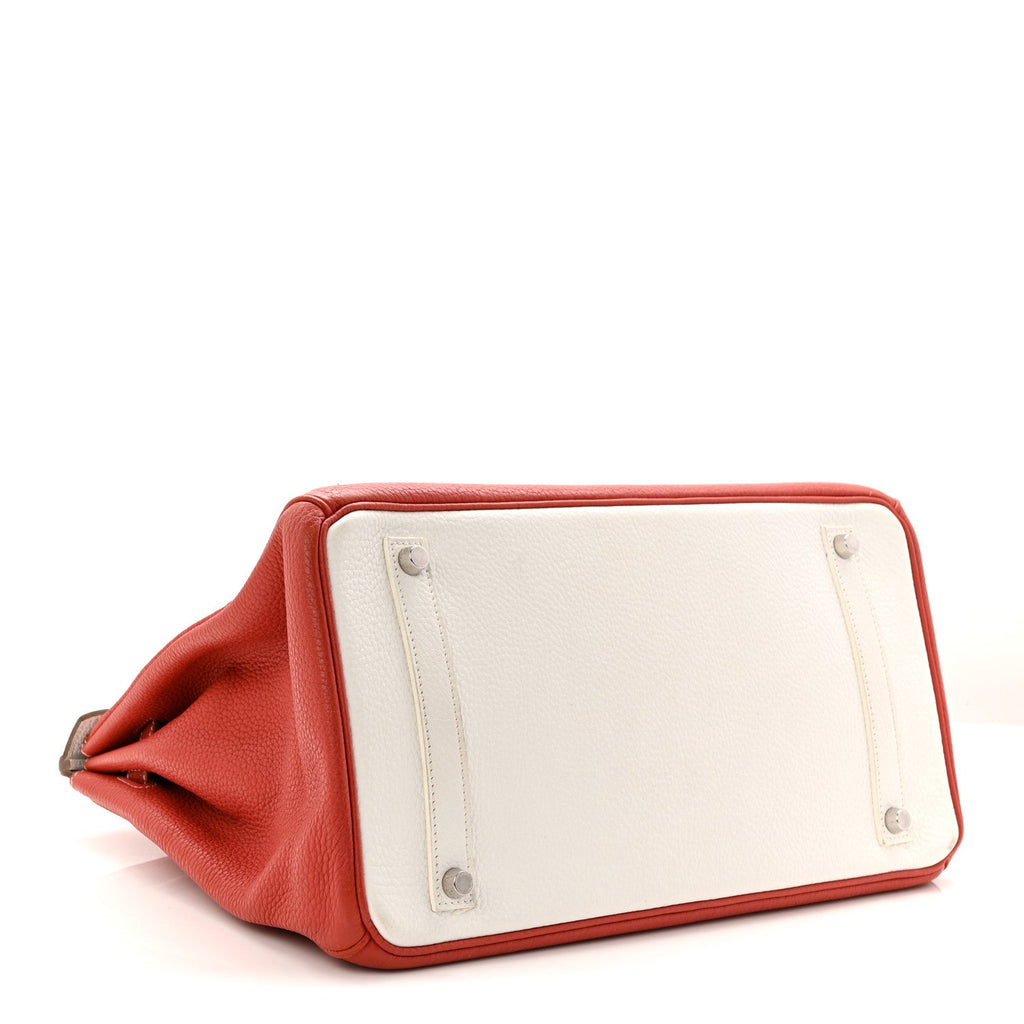 Taurillon Clemence Eclat Birkin 35 Sanguine White product image 4, provided for visual reference and product detail review