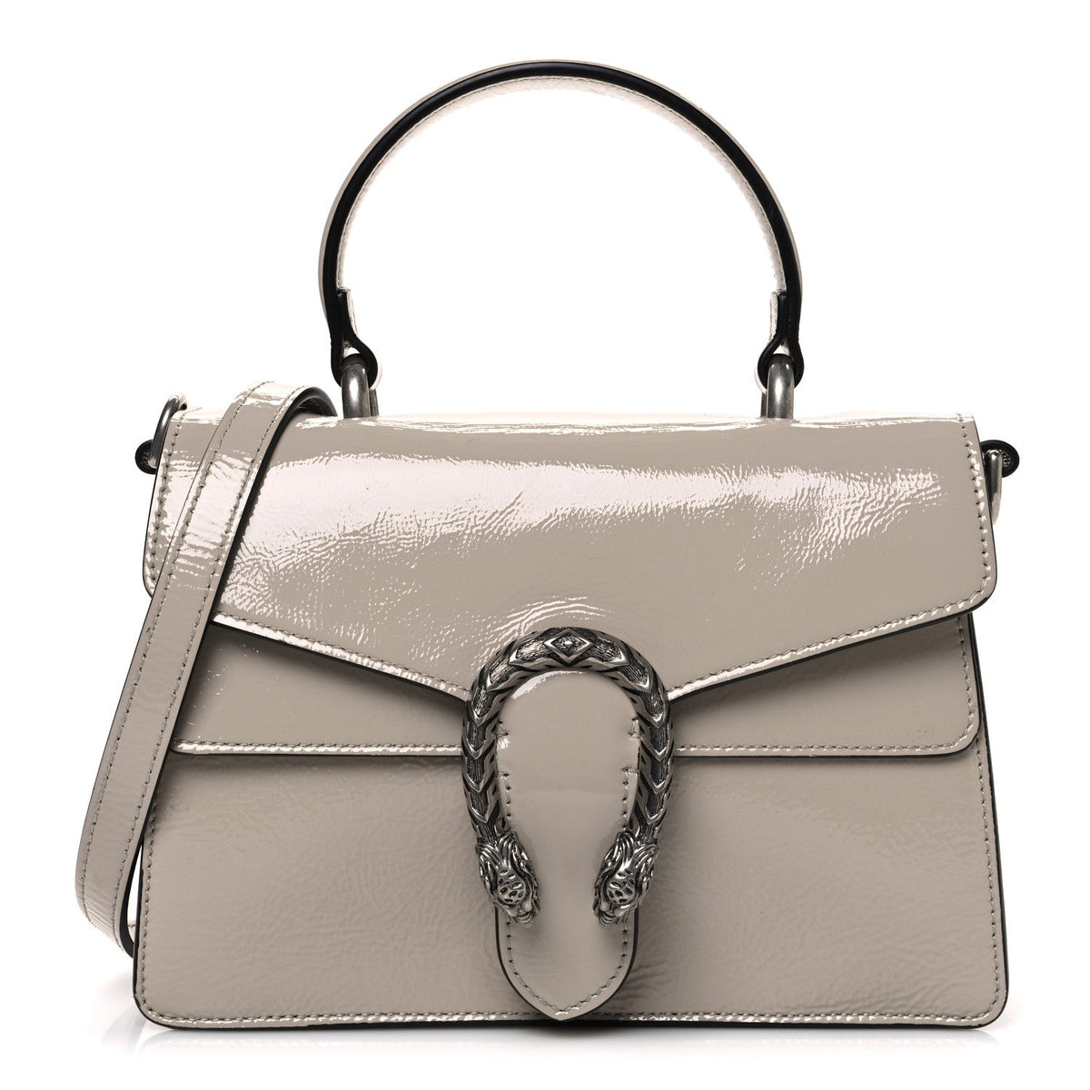 Crinkled Patent Small Dionysus Top Handle Bag Sphinx product image 1, provided for visual reference and product detail review