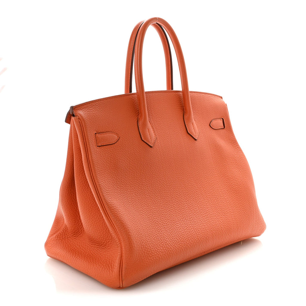 Togo Birkin 35 Orange product image 3, provided for visual reference and product detail review