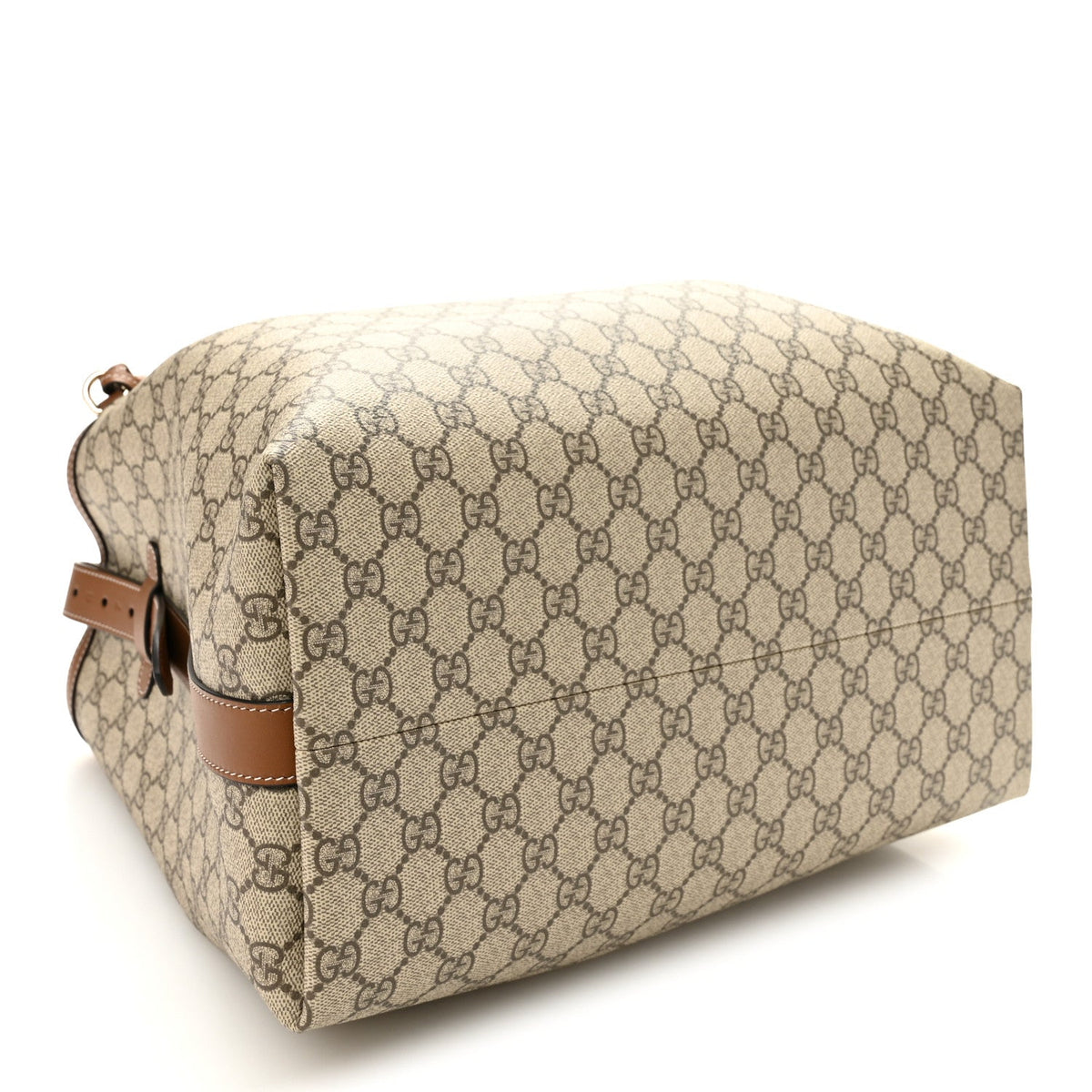 GG Icon Monogram Padlock Shoulder Bag Beige Dark Brown product image 4, provided for visual reference and product detail