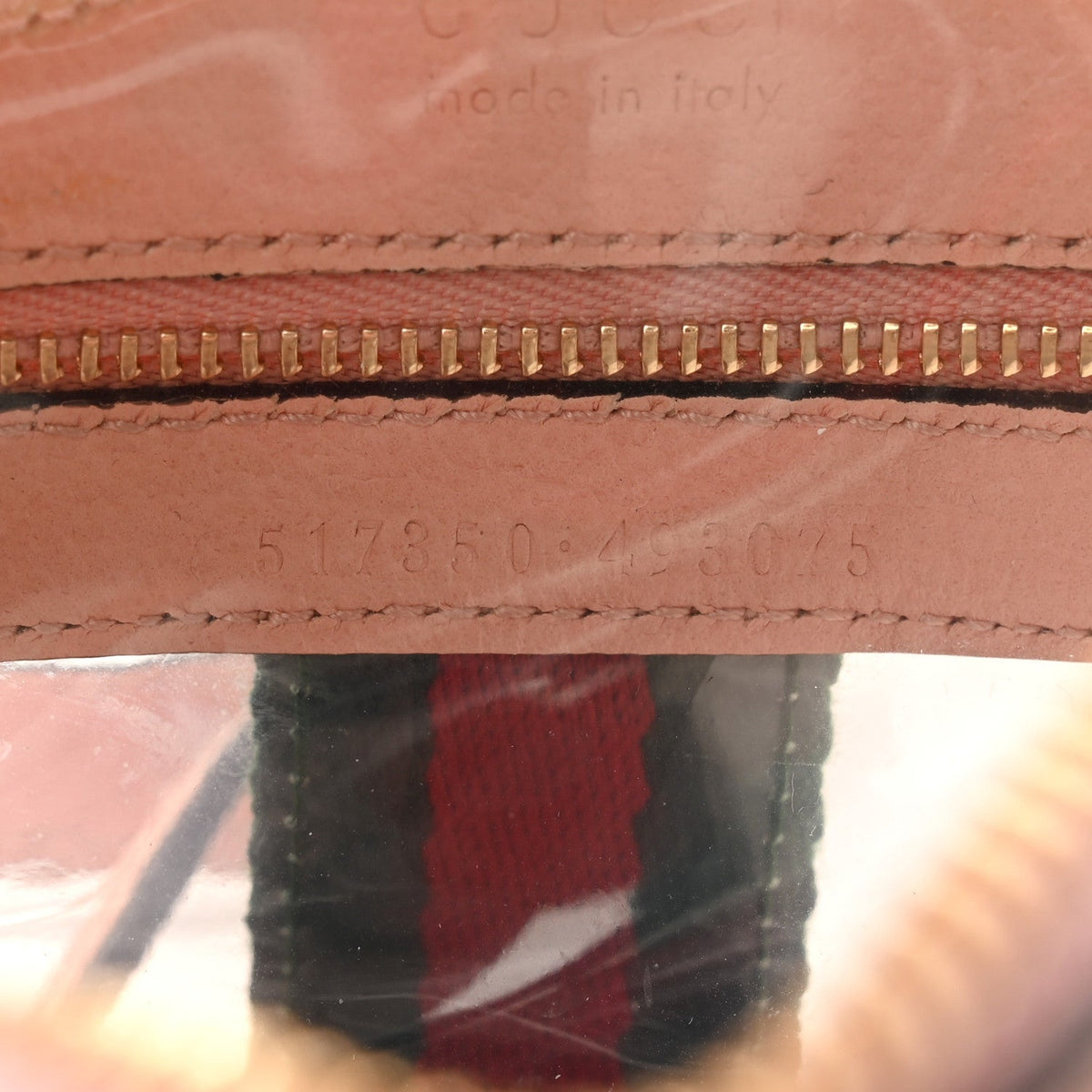 Vinyl Web Mini Ophidia Transparent Shoulder Bag Perfect Pink product image 18, provided for visual reference and product