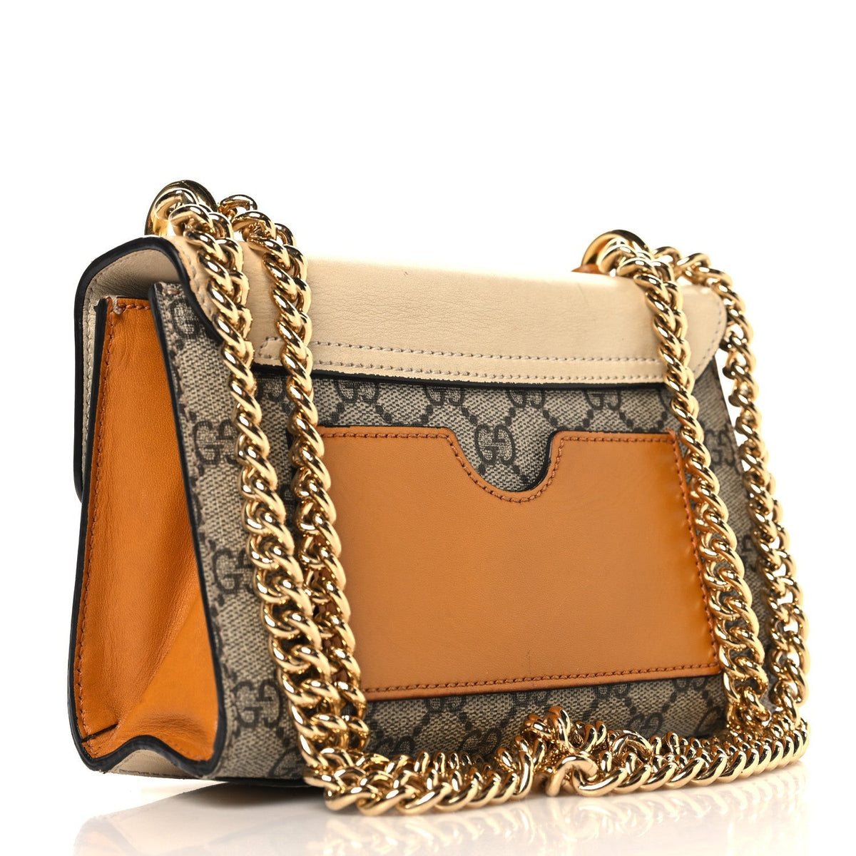 GG Supreme Monogram Calfskin Small Padlock Shoulder Bag Beige Mystic White Sun Oil product image 2, provided for visual