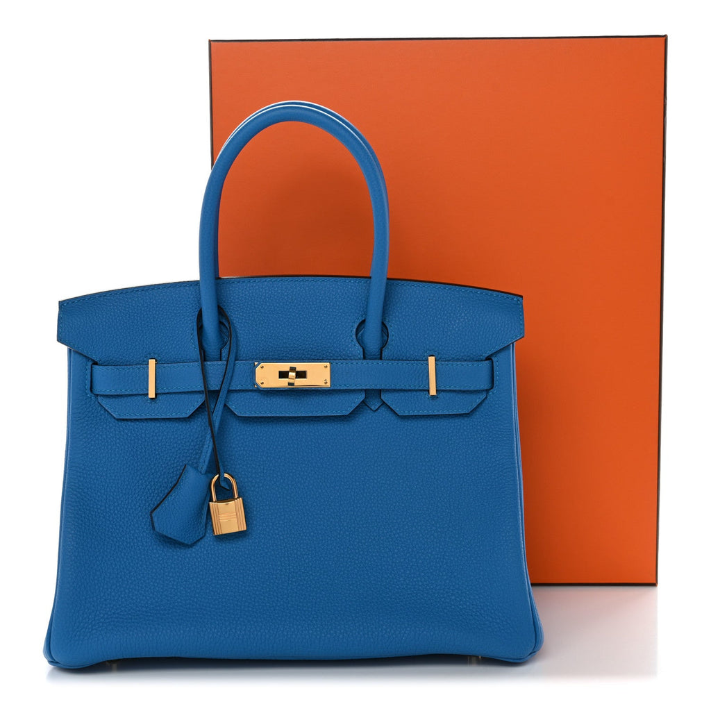 Togo Birkin 30 Bleu Zanzibar product image 11, provided for visual reference and product detail review