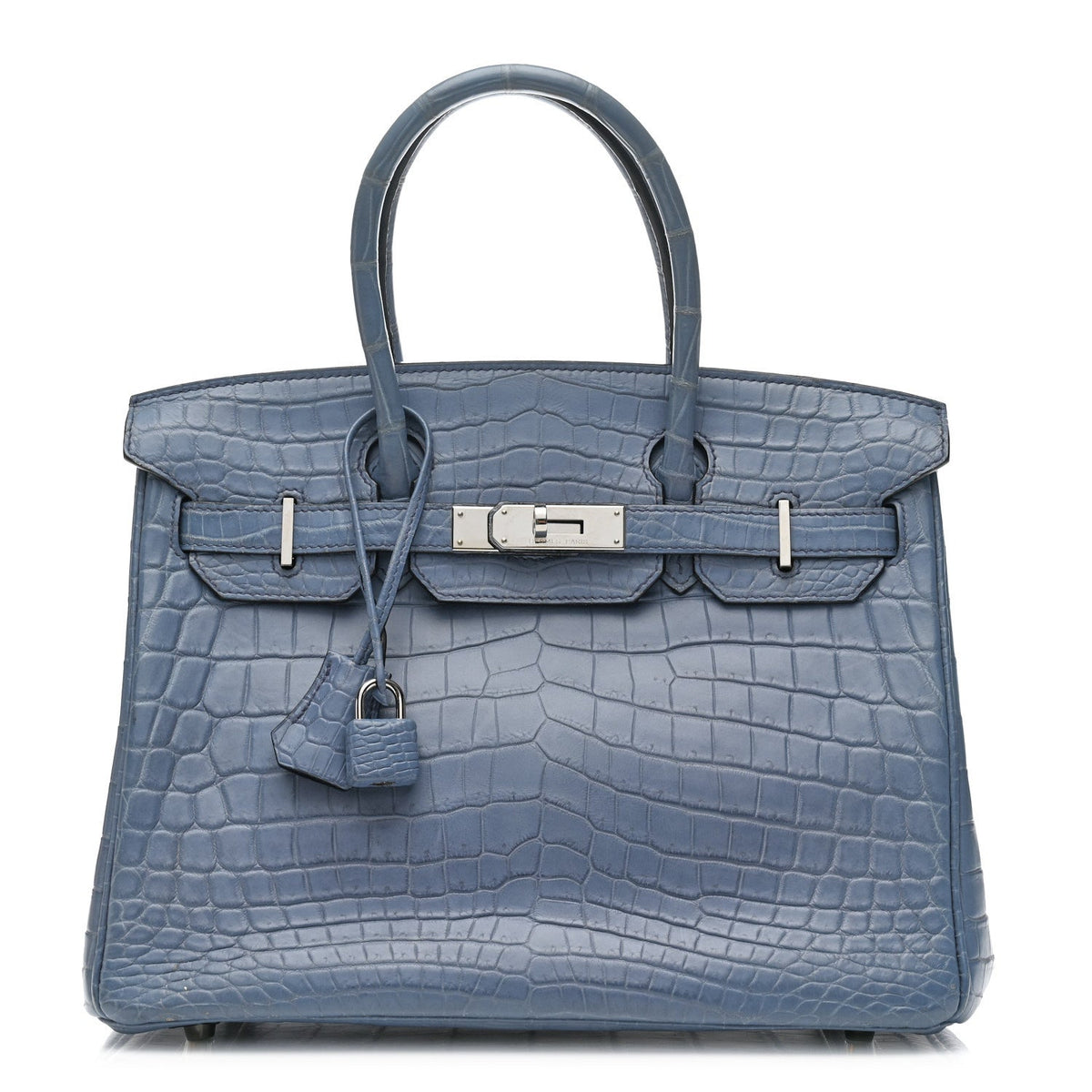 Matte Porosus Crocodile Birkin 30 Bleu Brighton product image 1, provided for visual reference and product detail review