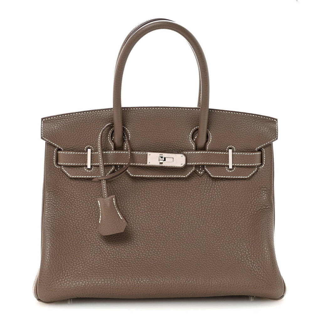 Taurillon Clemence Birkin 30 Etoupe product image 1, provided for visual reference and product detail review