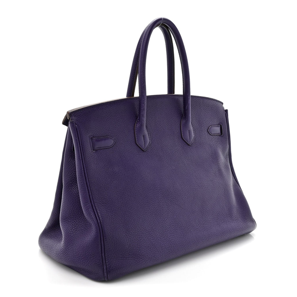 Taurillon Clemence Birkin 35 Iris product image 2, provided for visual reference and product detail review