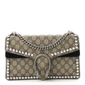 GG Supreme Monogram Crystal Small Dionysus Shoulder Bag Black product image 1, provided for visual reference and product