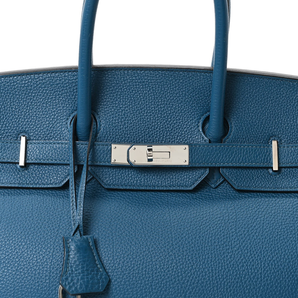 Togo Birkin 35 Bleu Izmir product image 8, provided for visual reference and product detail review
