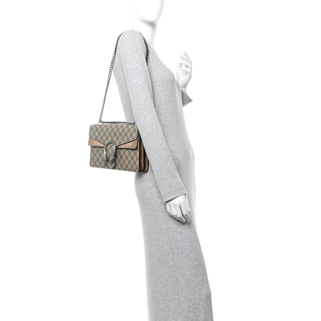 GG Supreme Monogram Small Dionysus Shoulder Bag Taupe product image 2, provided for visual reference and product detail